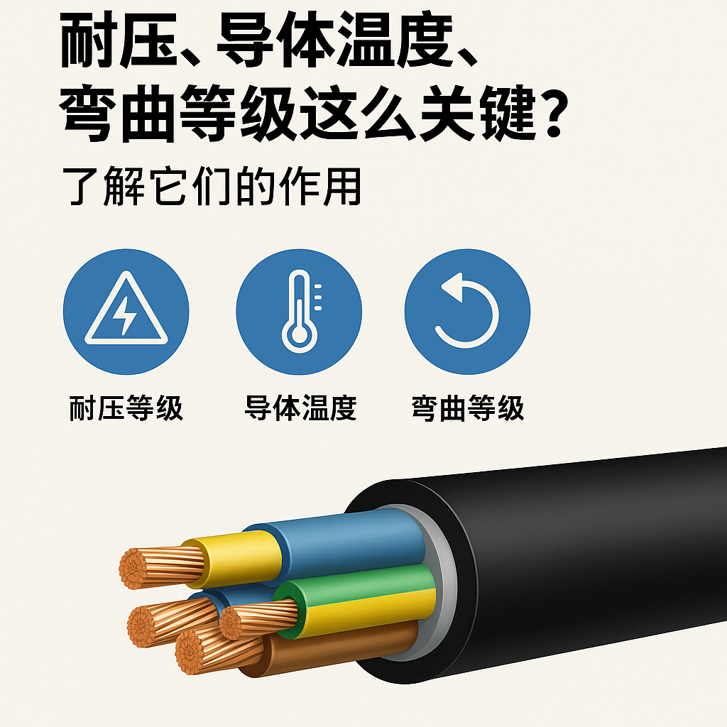 为什么充电电缆的耐压、导体温度、弯曲等级这么关键？相识它们的作用